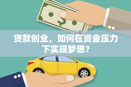 丽江贷款创业，如何在资金压力下实现梦想？