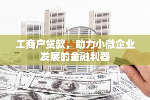 丽江工商户贷款，助力小微企业发展的金融利器