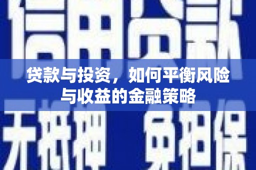 丽江贷款与投资，如何平衡风险与收益的金融策略